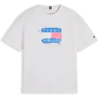 Tommy Hilfiger T-Shirt Graffiti KB0KB10546 Weiß Regular Fit