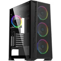Hiditec MH12, Tower, PC, Schwarz, ATX, EATX, ITX, micro ATX, Gaming, Multi