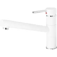 OEM Edelstahl Waschtischarmatur weiß verchromt drehbar
