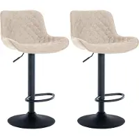 CLP 2er Set Barhocker Minosa Stoff taupe