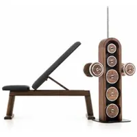 Waterrower NOHRD Home-Gym-Set Nussbaum – WeightPlate Tower und WeightBench Hantelbank