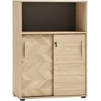 Schildmeyer Möbelpartner Schiebetürenschrank »Arezzo« 3 OH braun, 80.1x113.4x38.2 cm