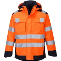 Portwest MV70 Modaflame Regen Multi-Norm Arc-Jacke Orange/Navy Gr. XL