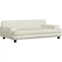 Syfax Hundebett Creme 90x53x30 cm Samt