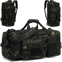 Unyqoos Expandierbare Sport- & Reisetasche 50-55 l – 3‑in‑1 Rucksack/Schultertasche mit Schuhfach & Nassfach, 900D, 1,34 kg