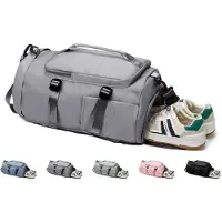 Unyqoos Sport- & Reisetasche – 30 L Canvas, wasserdicht mit Schuhfach & Nassfach, ergonomischer Tragegriff, 26 x 22 x 48 cm, 0,59 kg, Unisex