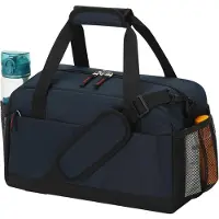 Unyqoos Sporttasche – kompakte, dunkelblaue Reisetasche 35 x 20 x 20 cm aus 600D-Polyester mit wasserdichtem Nassfach, mehreren Fächern & gepolstertem Tragegurt