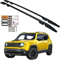 Erkul Dachreling JEEP RENEGADE SUV 2014- Schwarzes Aluminium Stark Langlebig