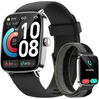 AEAC Smartwatch Damen mit Telefonfunktion,1.85" HD Uhren Damen mit Herzfrequenz Schlafmonitor SpO2 Schrittzähler,110+Sportmodi Fitnessuhr,IP68 wasserdichte