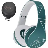 PowerLocus Bluetooth Over-Ear Kopfhörer, Stereo Faltbare Kabellose und Kabel-Kopfhörer mit Integriertem Mikrofon, Micro SD/TF, FM für Handys/iPad/Laptops & PC