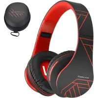 PowerLocus Bluetooth Over-Ear Kopfhörer, Kabellos Stereo Faltbare Kopfhörer Kabellose und Kabel-Kopfhörer mit Integriertem Mikrofon, Micro SD/TF, FM für Handys