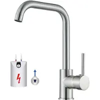 OEM Drehbare Edelstahl-Küchenarmatur, 360°, ausziehbar, für Boiler, verchromt