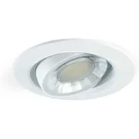 Beneito Faure COMPAC R 8W LED-Einbaustrahler, 90° verstellbar, mit Schalter, Farbtemperatur 2700K/3000K/4000K, Schutzart IP44, rund, mattweiß -