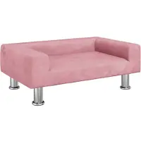 Syfax Hundebett Rosa 70x45x26,5 cm Samt