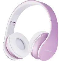 PowerLocus Bluetooth Kopfhörer Over Ear, Kabellose Kopfhörer, HiFi Stereo, Faltbare Kopfhörer mit Mikrofon, weiche Ohrpolster, Micro SD/TF, FM Radio Android IOS