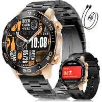 Lige Smartwatch Herren AMOLED 1.43'' IP68,Telefonfunktion, 24/7 Health-Tracking, 170+ Sportmodi, 300+ Zifferblätter,7-Tage Akku Langzeitpower Smart XL
