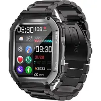 Lige Bleushaweu -Armband kompatibel mit Pasonomi Herren 1,8 -Zoll -Smartwatch, klassisch