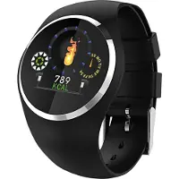 Atlanta Fitness Tracker mit Herzfrequenz Blutdruck Schlaf Schritte Farbdisplay mit Animation Smartwatch Armband Uhr - 9703-7 Schwarz fur Android und IOS