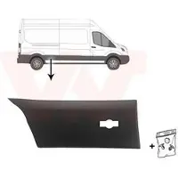 VAN WEZEL Seitenschutzleiste rechts vor der Achse seitlicher Einbau 1992430 für FORD Transit Mk7 Kastenwagen (V363, FCD, FDD) Transit Mk7 Bus