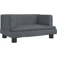 Syfax Hundebett Dunkelgrau 60x40x30 cm Samt