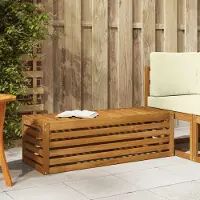 vidaXL Outdoor Hocker Bank - CLORIS - Modulare Sofateile - Natur 115x43x37 cm Massivholz Akazie - Gartenstühle C1651