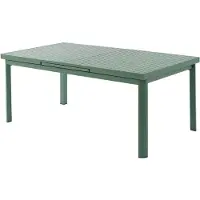 Vente-unique Garten-Esstisch ausziehbar - 180/240 cm - Aluminium - Grün - NAURU von MYLIA