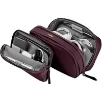 OrbitKey - 2-in-1 Tech Accessory Pouch - Elektronik Organizer Tasche Plum