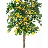 Europalms Bougainvillea, Kunstpflanze, gelb, 180cm