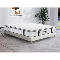 Vente-unique Luxus Taschenfederkernmatratze mit Übermatratze - 1 Zone - Härtegrad 2 - 180 x 200 cm - Stärke 28 cm - DELICE von YSMÉE HÔTEL
