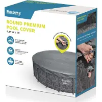 Bestway Winterfeste Premium-Abdeckplane Ø 549 cm, grau, rund