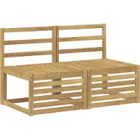 vidaXL 2 Stück Outdoor Mittelsofa Massivholz Akazie Weiß