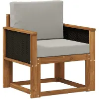 vidaXL Outdoor Mittelsofa Massivholz Akazie Natur