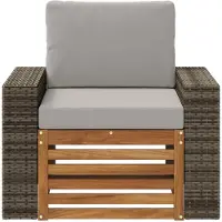 vidaXL Outdoor Mittelsofa Natur
