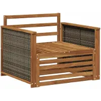 vidaXL Outdoor Mittelsofa Massivholz Akazie Natur