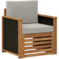 vidaXL Outdoor Mittelsofa Natur
