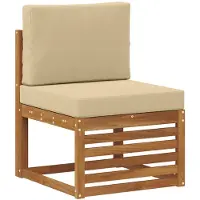 vidaXL Outdoor-Sofagarnitur 10 stk. Natur und Beige Polyester