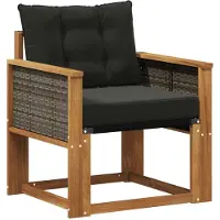 vidaXL Outdoor Mittelsofa Massivholz Akazie Natur