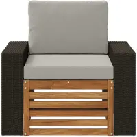 vidaXL Outdoor Mittelsofa Natur