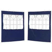 vidaXL Party Zelt Seitenteil 2 pcs 200 x 195 cm Blau PE und Stahl