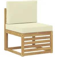 vidaXL Outdoor Mittelsofa Massivholz Akazie Weiß