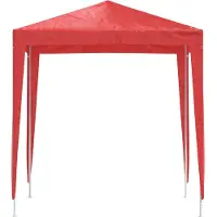 vidaXL Party-Zelt 200 x 200 x 240 cm Rot PE und Stahl