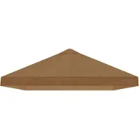 vidaXL Pavillon-Blendenbezug 6 x 3 m Beige Polyester 190 gsm