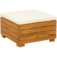 vidaXL Garten-Fußhocker Massivholz Akazie Braun