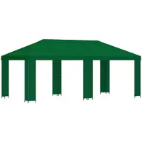 Syfax Garten Pavillon 6 x 3 m Grün Polyester und Stahl 190