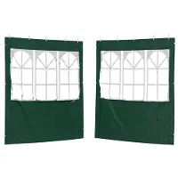 vidaXL Party Zelt Seitenteil 2 stk. 200 x 195 cm Grün PE und Stahl
