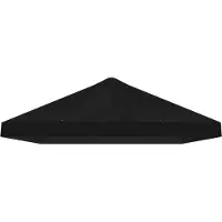 vidaXL Pavillon-Blendenbezug 6 x 3 m Schwarz Polyester 190 gsm