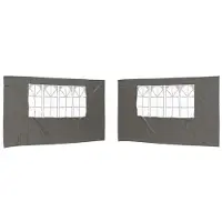 vidaXL Party Zelt Seitenteil 2 stk. 400 x 195 cm Anthrazit