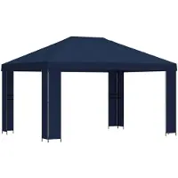 Syfax Pavillon 4 x 3 m Blau Polyester und Stahl 190 gsm