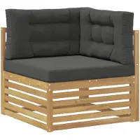 vidaXL Outdoor Ecksofa Massivholz Akazie Weiß