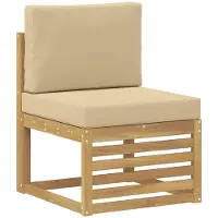 vidaXL Outdoor Mittelsofa Massivholz Akazie Weiß